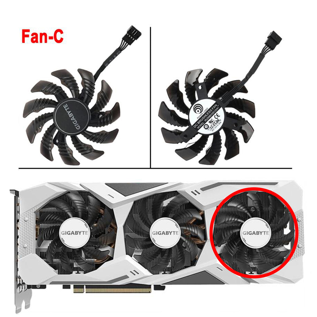 78MM PLD08010S12HH RTX 2060 2070 Gaming for Gigabyte RTX 2060 2070 2080 RTX 2080 Ti WINDFORCE Graphics Video Card Cooling