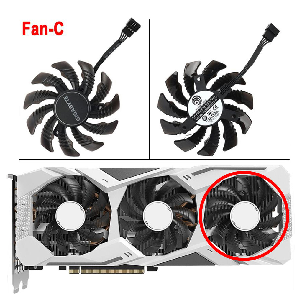 78MM PLD08010S12HH GTX 1660 1660Ti Cooler Fan Replacement For