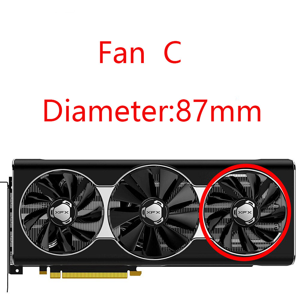 CF1015H12S Cooling Fan Replacement For XFX Radeon RX 5700 XT THICC III Ultra RX-57XT8TBD8 Graphics Card Replacement Fan