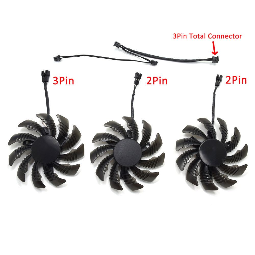 75MM T128010SM PLD08010S12H 3pin GTX 970 Cooler Fan for Gigabyte GV-N970WF3OC-4GD GTX970 Graphics Video Card Cooling Fan