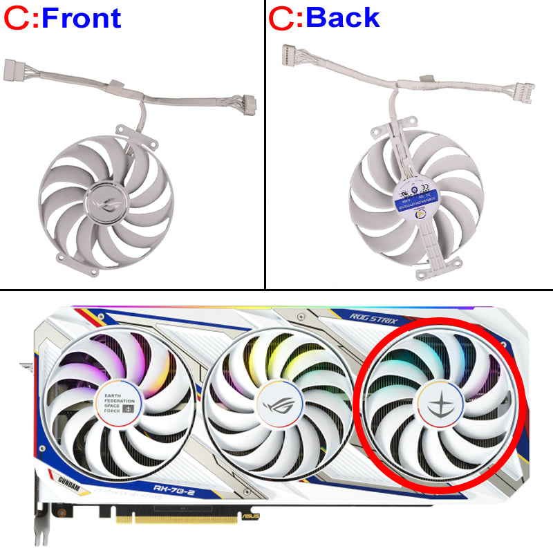 95mm CF1010U12S Cooler Fan Replacement For ASUS ROG Strix RTX 3080 3090 RTX3080 RTX3090 Gundam Edition Graphics Video Card