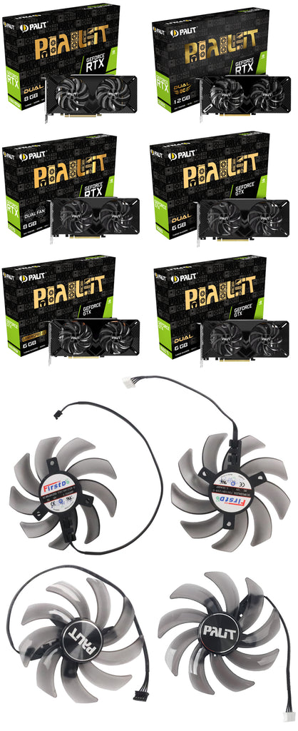 85mm FDC10H12S9-C 12V Graphics Card Cooler Fan For Palit GTX 1660 Ti Super RTX 2060 2070 RTX2060 Dual OC Video Card Cooling