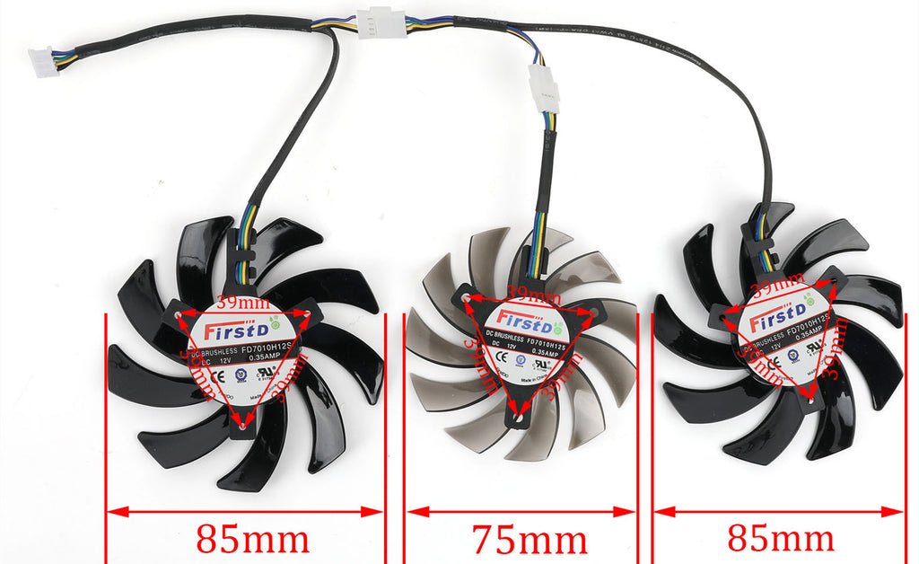 75MM FD7010H12S Graphics Card Cooling Fan For Sapphire Radeon Toxic R9 270X 280X Graphics Card Replacement Fan
