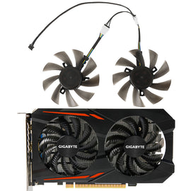 85MM T129215SU Video Card Fan For Gigabyte GTX 1050 1050Ti 1060 1070 960 RX 470 480 570 580 Tow Ball Bearing GPU Cooling Fan