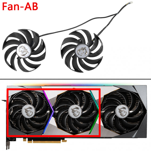 95MM PLD10010B12HH Video Card Fan For MSI GeForce RTX 3070 3080 3090 3070Ti 3080 Ti 3090Ti  Graphics Card Replacement Cooling Fan