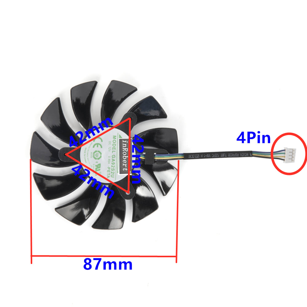 87mm GA92S2UVideo Card Fan For ZOTAC GAMING RTX 2070 2080 Ti Graphics Card Cooling Fan