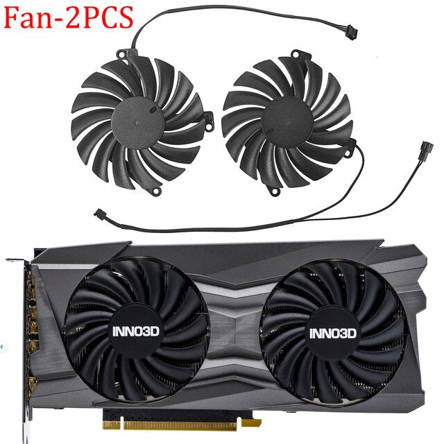 Video Card Fan Replacement For INNO3D GeForce RTX 3070 TWIN X2 OC 85MM CF-12915S  RTX3070 Graphics Card Cooling Fan