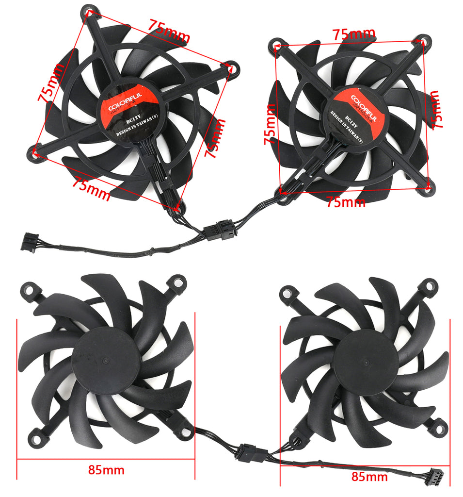 Video Card Fan Replacement For MSI Colorful 85MM GeForce RTX 3060 Ti RTX3060 NB DUO 12G V2 L-V Graphics Video Card Cooling Fan