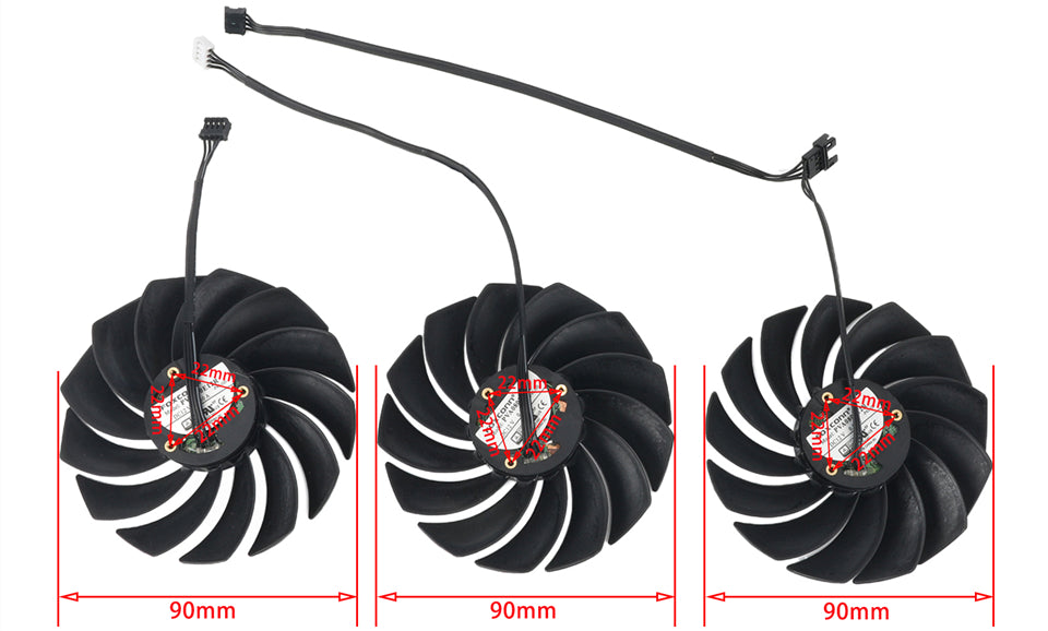New 90MM PVA080E12R Cooling Fan For Colorful iGame RTX 3060TI 3070 3070TI 3080 3080TI 3090 Vulcan Graphics Card Replacement Fan