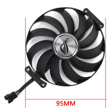 Cargar imagen en el visor de la galería, 95mm Video Card Cooler Fan Replacement For ASUS ROG Strix RX 6700 XT 6700XT OC Edition 12GB RX 6800 Graphics Card Cooling