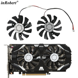 75MM 2Pin HA8010H12F-Z GTX1050Ti GPU Cooler DUAL Fan For MSI Geforce GTX 1050Ti GTX-1050-Ti-4GT-OC Graphic Card Cooling