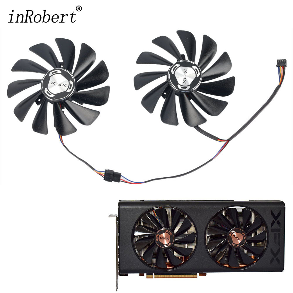 NEW 2PCS 95MM 4PIN FDC10U12S9-C RX 5600XT 5700XT RX580 GPU Cooling Fan For XFX Radeon RX 5600 5700 XT RAW II Graphic Cards Fans