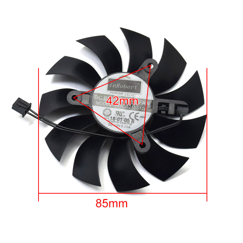 85mm PLA09215S12L 2pin GTX 1050 Ti Video Card Fan for EVGA GTX 1050 Ti Graphic Card