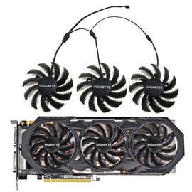 75MM T128010SM PLD08010S12H 3pin GTX 970 Cooler Fan for Gigabyte GV-N970WF3OC-4GD GTX970 Graphics Video Card Cooling Fan