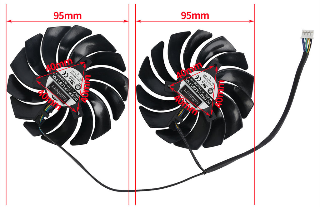 Original 95MM PLD10010S12H 12V 0.40A Video Card Fan For MSI Radeon RX 5700 5600 XT GAMING X Cooling Graphics Fan