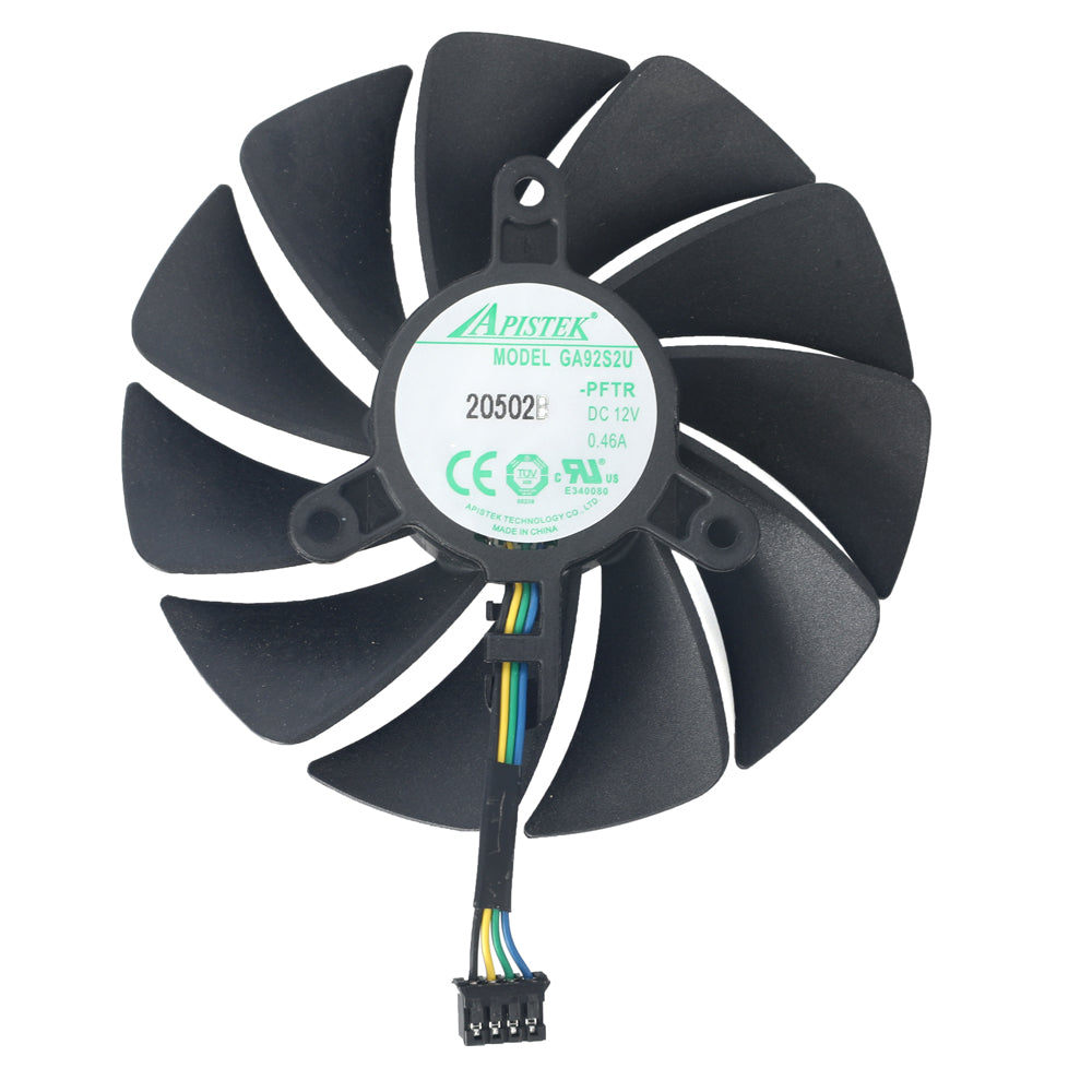 87MM GA92S2U Cooler Fan Replacement For ZOTAC GAMING GeForce RTX 3080 RTX3080 Trinity OC White Edition LHR Graphics Card Cooling