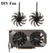 Load image into Gallery viewer, inRobert DIY 75mm DC 12V 0.38A 4Pin Cooler Fan Video Card Fan Replacement for Zotac GTX 970 Dual Fan Graphic Card