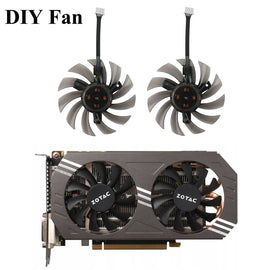 inRobert DIY 75mm DC 12V 0.38A 4Pin Cooler Fan Video Card Fan Replacement for Zotac GTX 970 Dual Fan Graphic Card